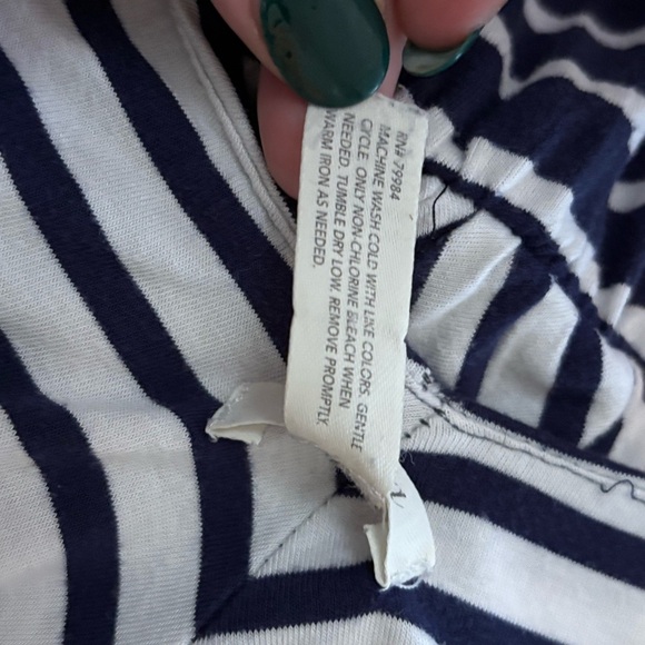 Soma Navy and White Striped Dress - Picture 6 of 6